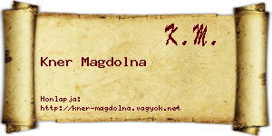 Kner Magdolna névjegykártya