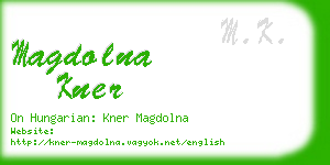 magdolna kner business card